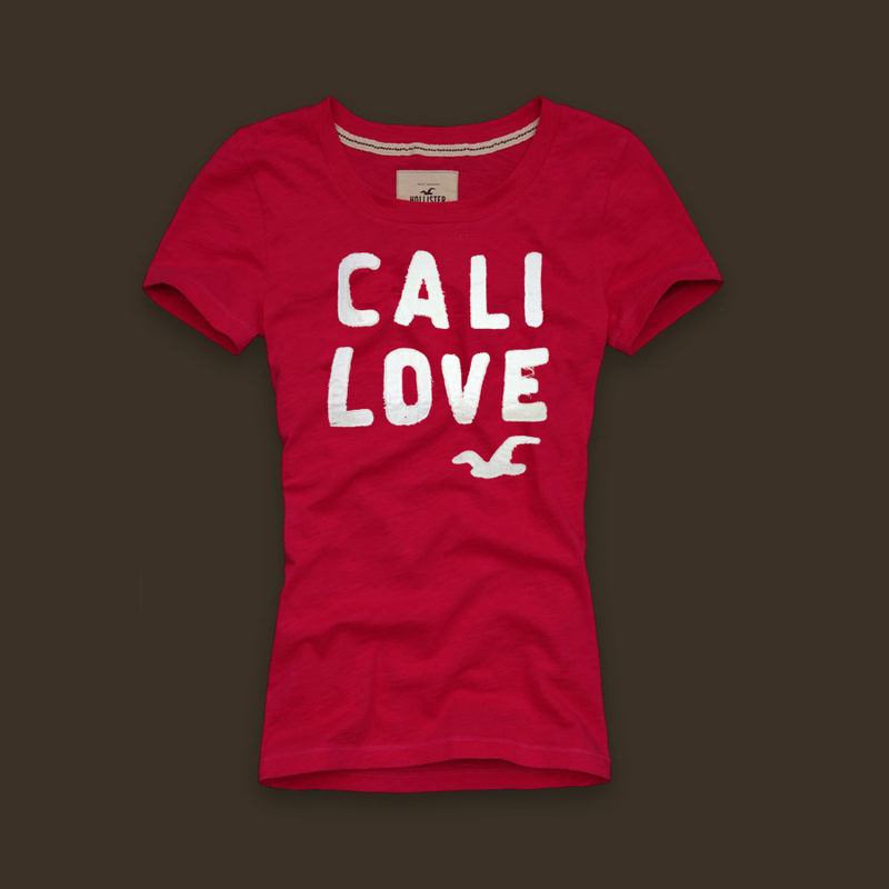 Hollister Mujeres De Cuello Redondo Corto Remera HCO4822